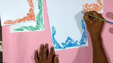 Border and corner design for project khata.|| Practical khata design|| Part.....1
