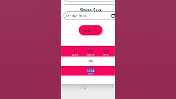 Date Calculation JavaScript | Date difference HTML |  JavaScript Calculator