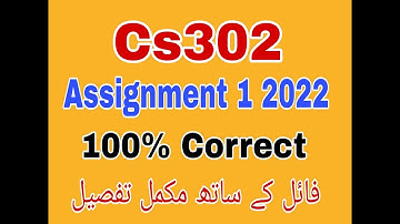 cs302 assignment 1 smester fall 2022|cs302 assignment 1 solution 2022#cs302#assignment1fall2022#