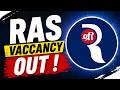 RAS Vacany Out! for 2026