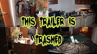 The Entire Trailer is Trashed!  #mobilehomeliving #cleanwithme #singlewidemobilehome