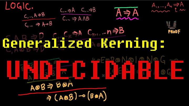 Generalized kerning is undecidable! But anagraphing is possible. (Tom Academy)