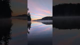 Algonquin Park morning: early birds get the view #camping #canoeing #sunrise #wilderness #zen