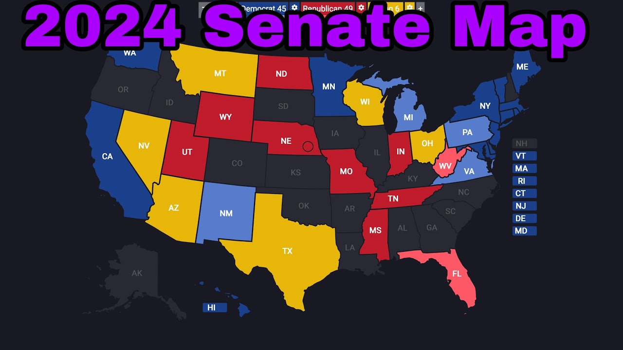 2024 Senate Map Prediction, (January 2023) YouTube