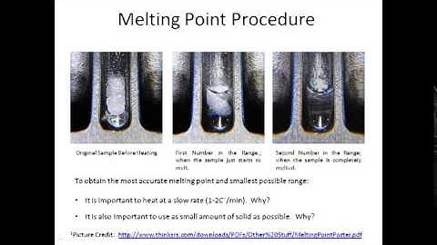 CH223 Exp 1 Melting Points Pre-Lab Lecture Video