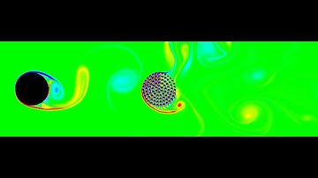 The effect of a large upstream bluff body on the flow through and around an array of cylinders