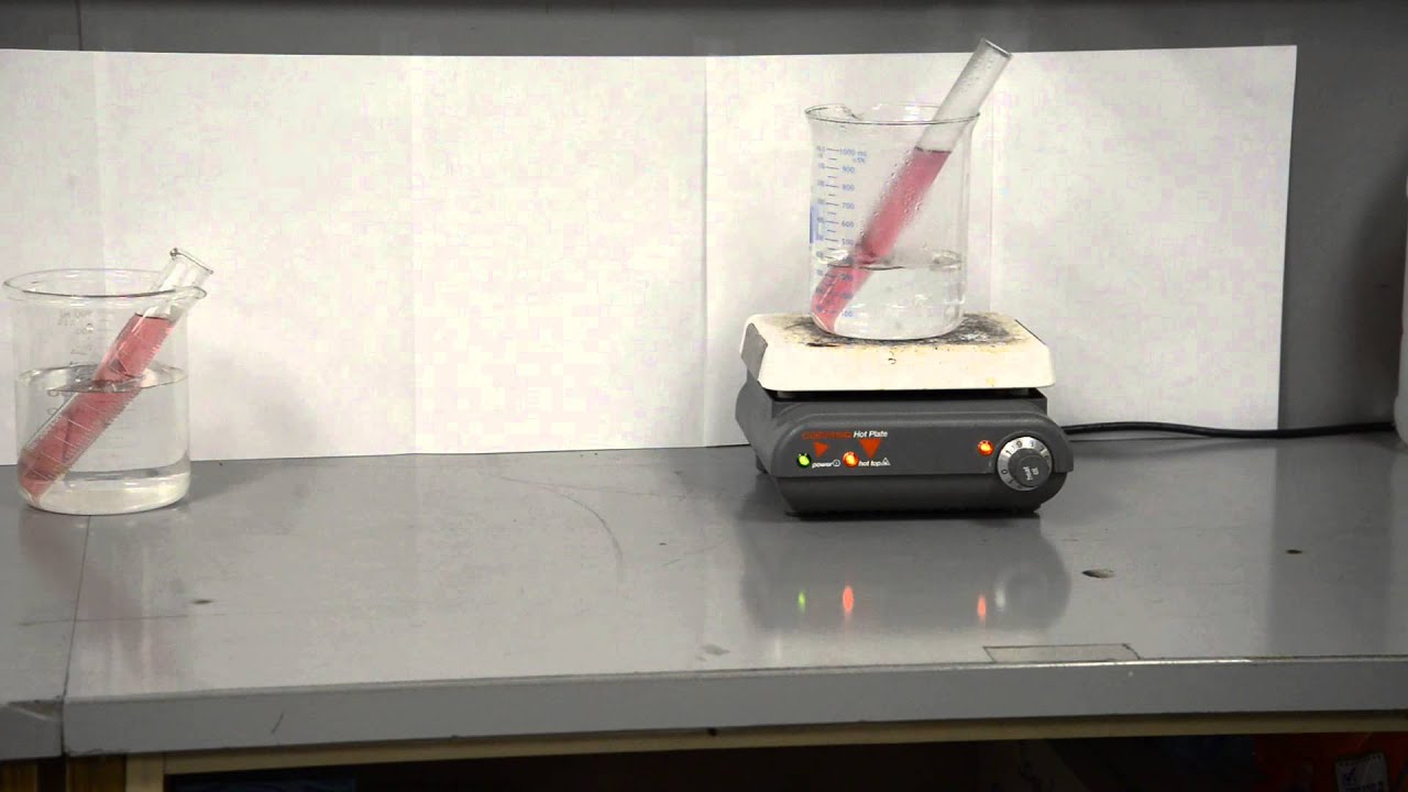 Cocl2 Equilibrium Shift Demo From Hot To Cold Youtube