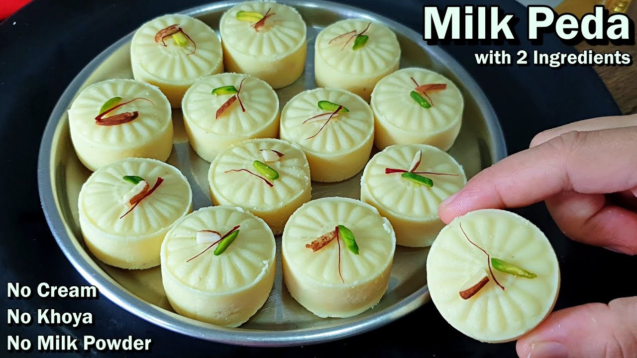Quick And Easy Kesar Mawa Peda Recipe Traditional Indian Milk Dessert Khoya Peda