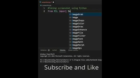 Python Will Take Screenshot | #shorts