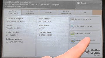 xerox workcentre 7855   status and configuration menus   en