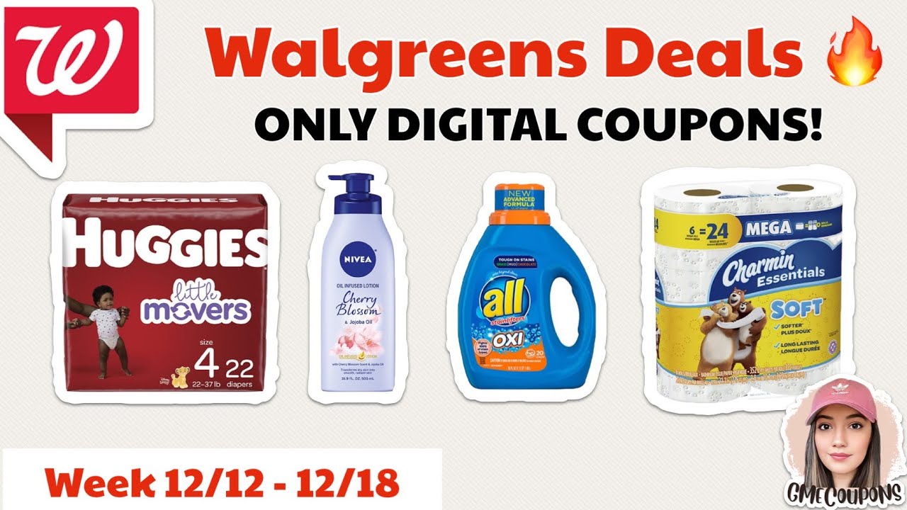 🔥 ALL DIGITAL WALGREENS DEALS FREE LOTION + CHEAP DIAPERS!! (12/12