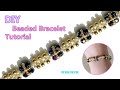 How to make beaded bracelet, Jewelry making tutorial, Round beads and seed beads