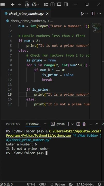 All Prime Number In Python part-2 #coding #python #correctcoding # ...