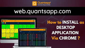 Quantsapp Web Application install as desktop App || Quantsapp #Options Analytics Tool