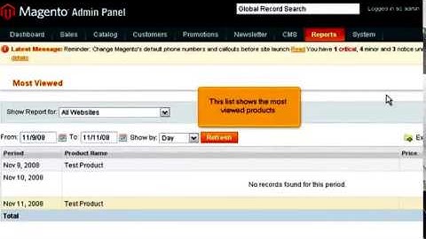 How to view reports in Magento Commerce