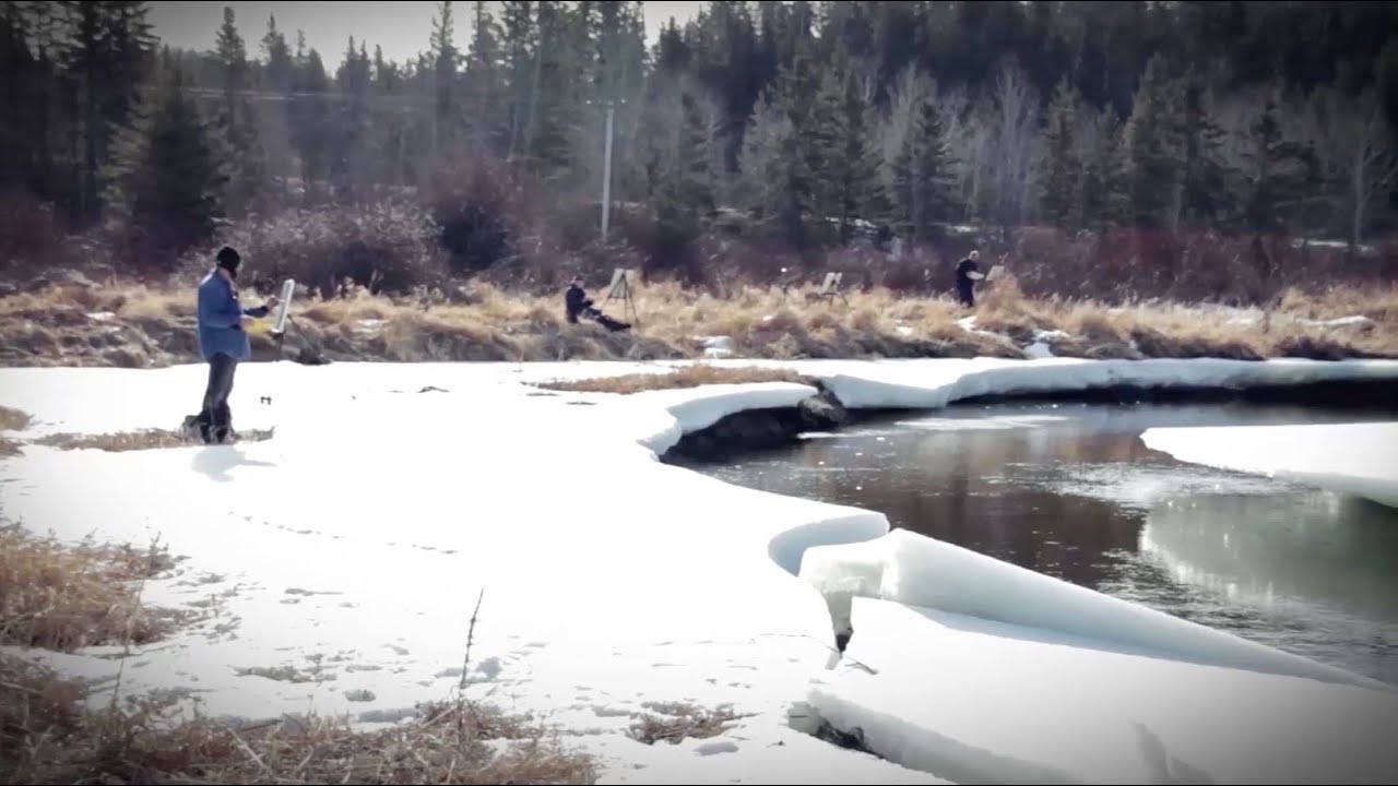 Winter Plein Air Painting in Prince Albert National Park Canada with ...