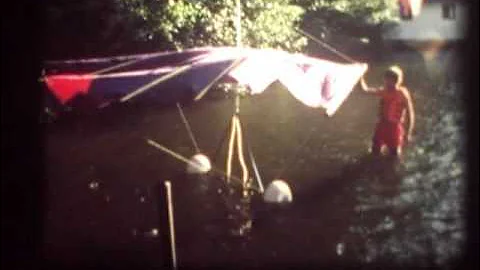 Steve Claypool Flying Kite From Shoreline 1975