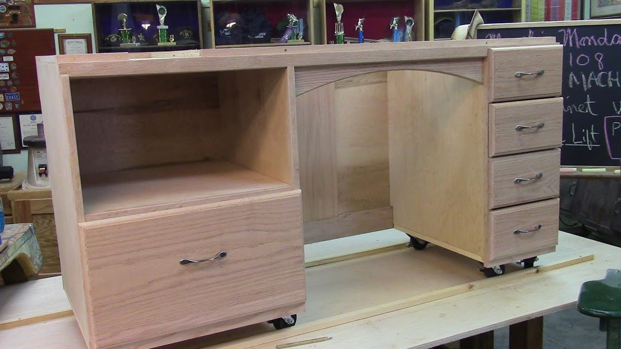 Sewing Cabinet With Machine Lift Part 1 Of 2 Mm 108 Youtube