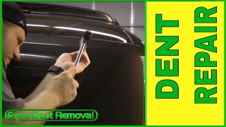 Dent Repair PAINTLESS - Dent Removal on a SUV Gate