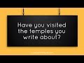 Reader Questions - Did you visit the temples you wrote about in House of Scarabs?