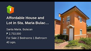 Affordable House and Lot in Sta. Maria Bulacan (Bank Financing)