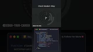 Modern Clock⏰ Using HTML CSS JS | Frontend Mini Project #shorts