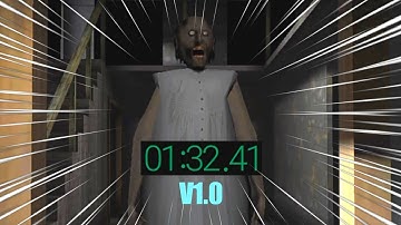 Granny V1.0 - SpeedRun 1m32s (Read Description) | @fykaytg