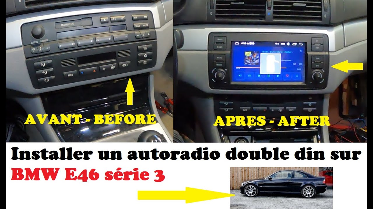 Install a BMW E46 double din car radio 