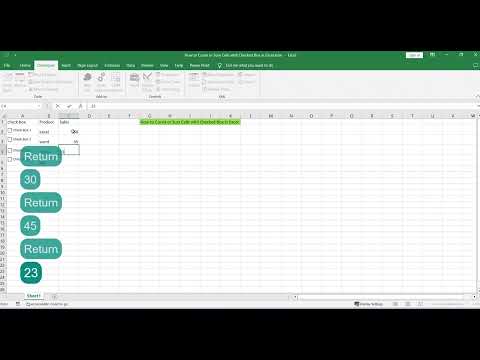 How to Count or Sum Cells with Checked Box in Excel