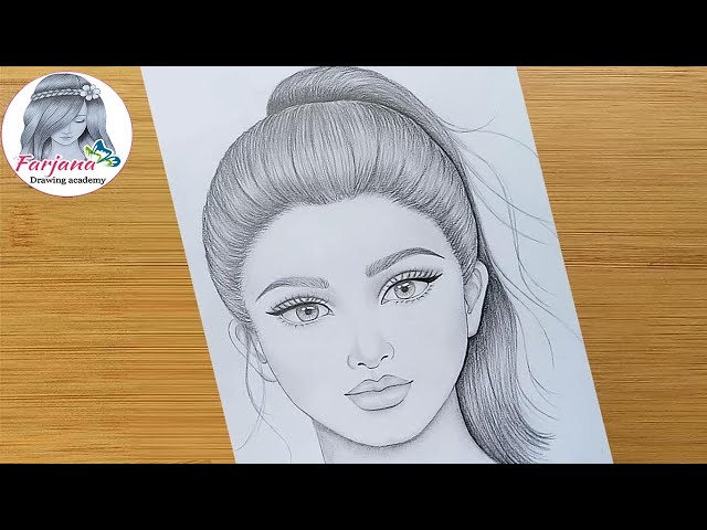 How to draw a Beautiful cute girl || Pencil sketch for beginner || Very  easy drawing || Girl drawing - YouTube