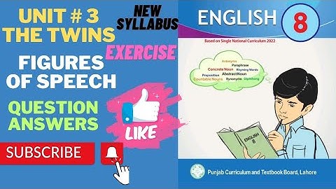 The Twins // Exercise Unit: 3 // Figures of Speech & Q/A // English Class 8th   #viral #viralvideo