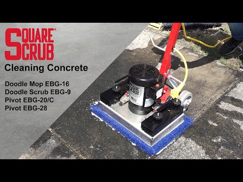 Cleaning Concrete with Square Scrub - video from Square Scrub