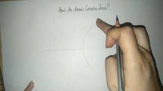 How to draw Concave and Convex Lens