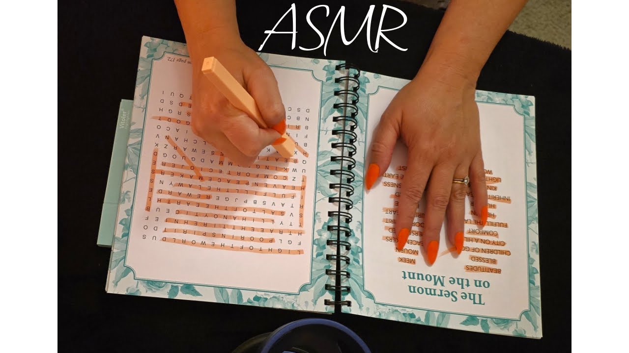 Christian ASMR Bible Word Search Sermon On The Mount - YouTube