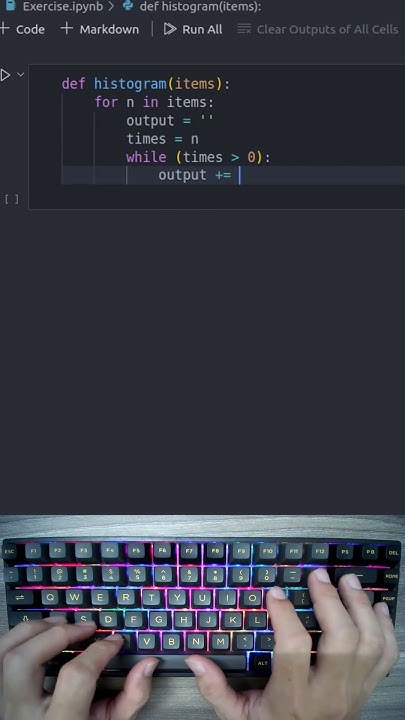 ASMR | Python to create a histogram from a list #shorts - YouTube