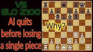Chess winning strategy (chess free app level 12) AI quits before losing a single piece. screenshot 3
