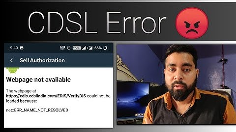 CDSL Error ! Share Sell Authorize Error ! Tpin Error 😡 ! CDSL Big Problem