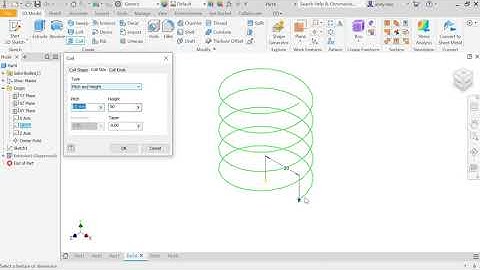 Using the Helix command in Inventor