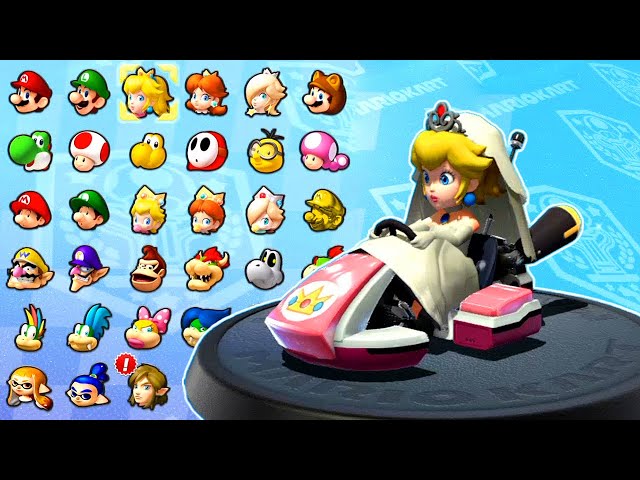 マリオカート8デラックス】ウェディング衣装のピーチ姫はクロッシング