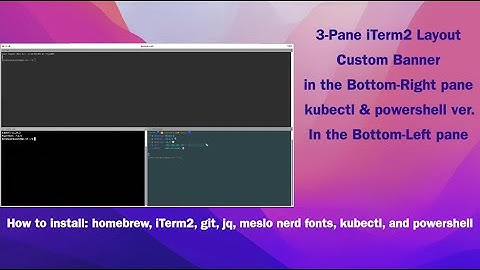 3 Pane iTerm2 with Custom Banner