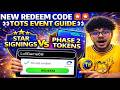 NEW REDEEM CODE 🚨🚨 TOTS EVENT GUIDE &amp; WALKTHROUGH 👀 STAR SIGNINGS vs PHASE 2 TOKENS 🤔 FC MOBILE