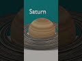 Solar system planets in correct scale #shorts #solarsystem #3d #comparison #scale