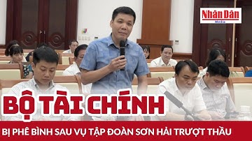 Bộ Tài chính bị phê bình sau vụ Tập đoàn Sơn Hải trượt thầu | Báo Nhân Dân