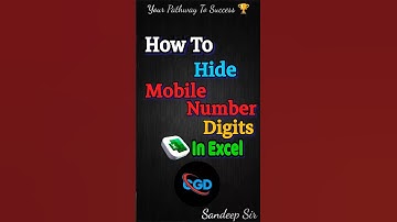 How to hide mobile number digits in excel tips and tricks 💯💫 #exceltips #tutorial #shortvideo