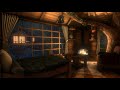 Cozy Treehouse - Rain & Fireplace Sounds for 12 hours | Sleep, Study, Meditation