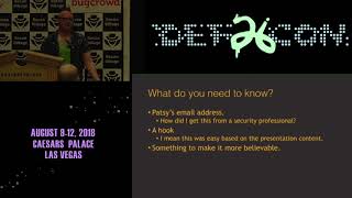 DEF CON 26 RECON VILLAGE - Undisclosed - Winning a SANS 504 CTF without winning a SANS CTF