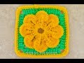 Цветок в квадрате. Вязание для начинающих. Квадратный мотив Урок 162  Flower in square crochet