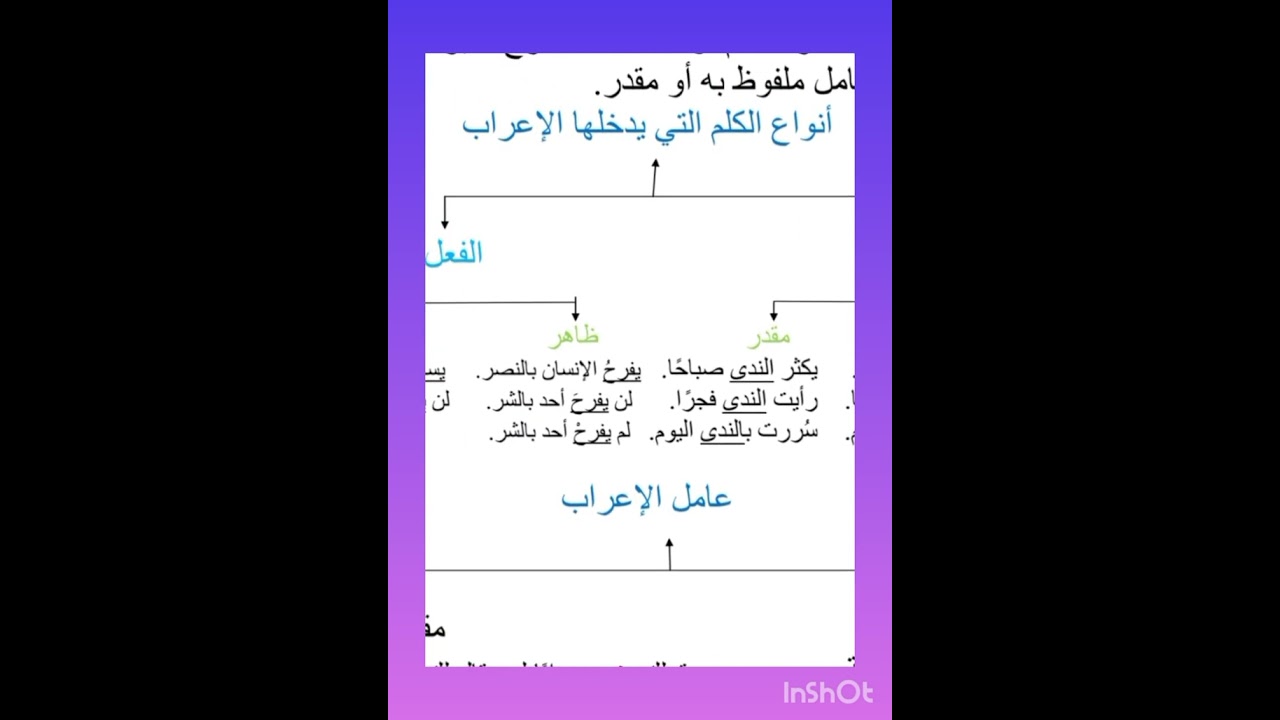 الإعراب وما يدخله من أنواع الكلم/ أولى إعدادي أزهر/ الفصل الأول