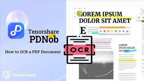 How to OCR a PDF Document: Make PDF Editable and Searchable | Tenorshare PDNob