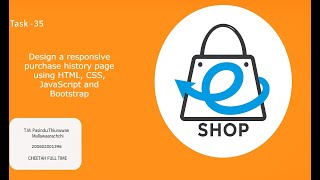Task35  Design a responsive purchase history page using HTML, CSS, JavaScript and Bootstrap